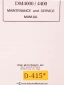 Dyna Myte-Dyna Myte 3000 DM Series, Bench Top Lathe, Service and Maintenance Manual 1988-3000 Series-DM 3000-02